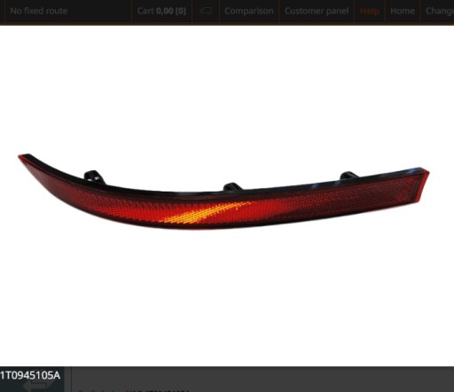 07-10 1T0945105A - ЗАДНЄ ВІДБІРЮЮЧЕ СКЛО VAG