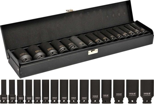 НАБІР ДОВГИХ ГОЛОВОК УДАРНИХ 15 шт YT-1055