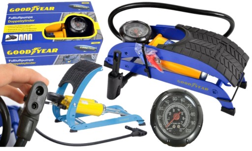 ДВУХПОРШНЕВОЙ АВТОМОБИЛЬНЫЙ НОЖНОЙ НАСОС GOODYEAR МОЩНЫЙ