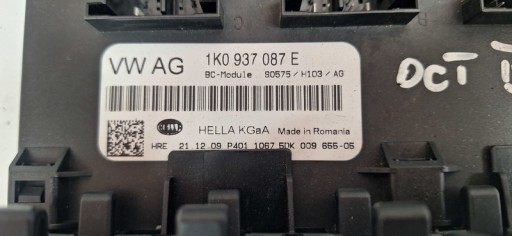 Unité commande confort SKODA OCTAVIA II 1K0937087E