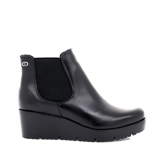 1373-2 - ЧЕРНЫЕ ЖЕНСКИЕ КОЖАНЫЕ БОТИЛЬОНЫ 9575 38