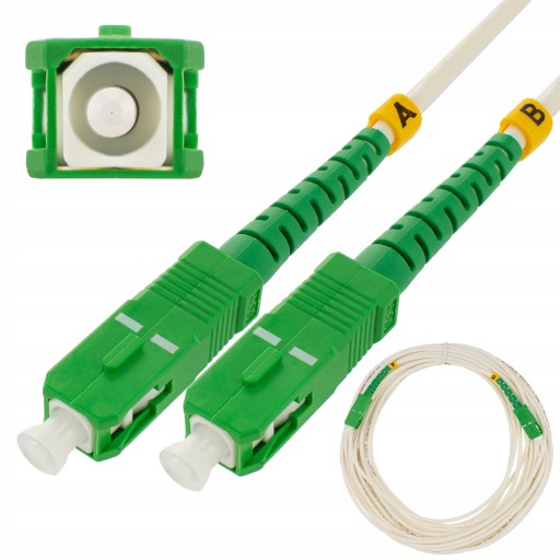 NEKU Patchcord światłowód SM 9/125 SC APC FTTH 30m