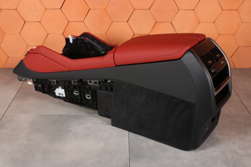 BMW X8 XM G09 TUNEL Moyenne Accoudoir PODGRZEWANY SAKHIR ORANGE MERINO