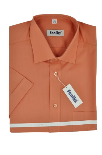 FENIKS pomarańczowa koszula L 42 krótki rękaw
