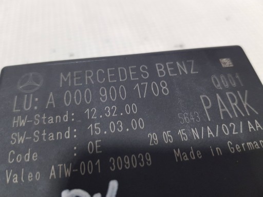 module control unit of the parking PDC MERCEDES W176 W117 W246 A0009001708