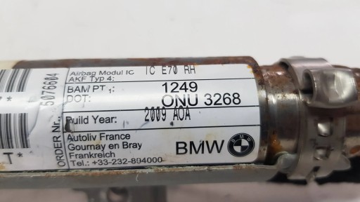 roof airbag airbag right BMW X5 E70 06