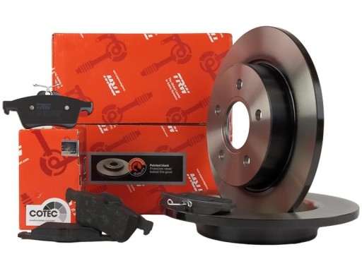 TRW ДИСКИ + КОЛОДКИ ЗАДНІ FORD C-MAX FOCUS MK2 265MM