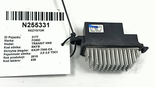 resistor, rheostat, regulator heater fan resistor CN11-19E624-AA FORD TRANSIT MK8
