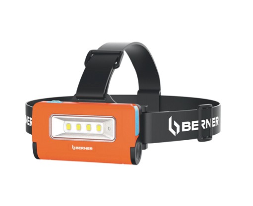 BERNER СВЕТОДИОДНЫЙ НАЛОБНЫЙ ФОНАРЬ 2В1 ПЕРЕЗАРЯЖАЕМЫЙ