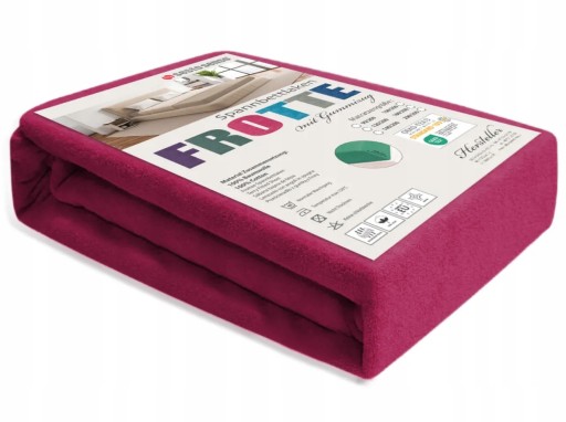 Sesto Senso Prześcieradło Frotte z gumką bordowe 200x200 cm