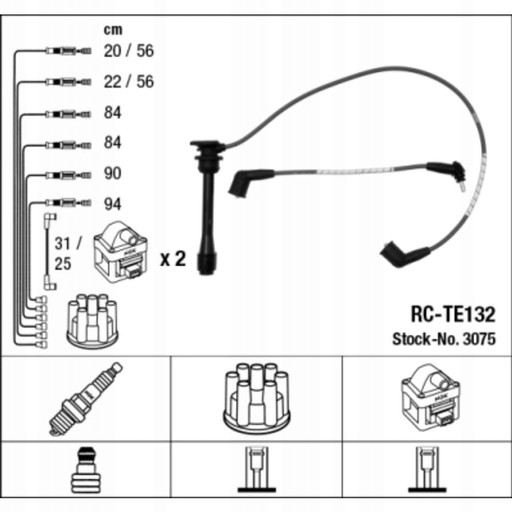 ICNT/RC-TE132 3075/ZAPS - Комплект кабелей зажигания lexus ls 4.0 12.89-10