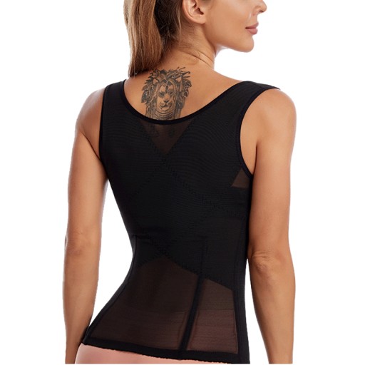 Women Shapewear Padded Tummy Control Tank Top Corset Slimming Camisole Body  Shaper Posture Corrector Compression Vest