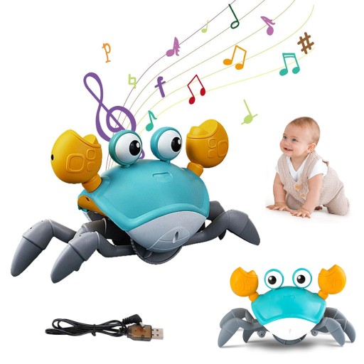 ІГРАШКА-КРАБ ПОВЗАЄ для дітей зі світлом і музикою