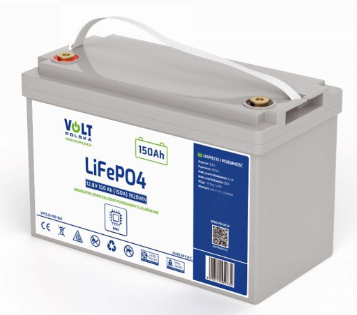 Lifepo4 аккумулятор 150ah 12v bms 150a вольт польша + предохранитель