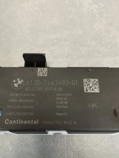 BMW 7 G11 Module Unité de contrôle du capot Arrière 7463683