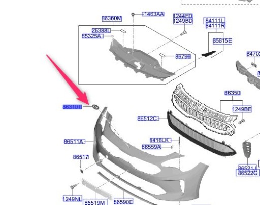86310J5000 - Логотип капота Kia Stinger
