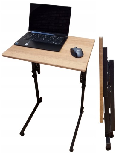 💥 PROMOCJA! Stolik Laptop 7-stopniowa Regulacja 52x38 cm. Składany, Oszczędza Miejsce – KUP TERAZ!