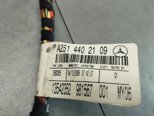 Mercedes ML W164 bundle door left A2514402109