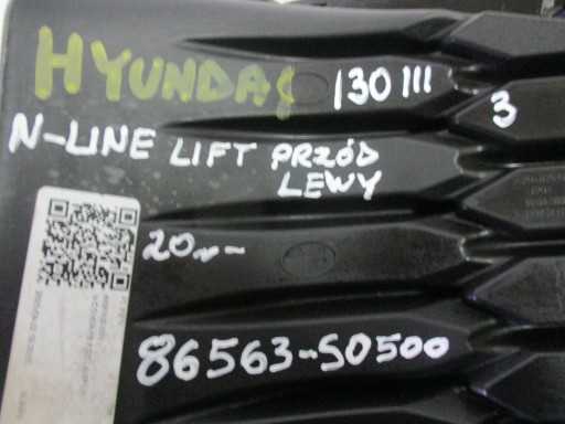 mřížka nárazníku levá předek Hyundai i30 lift 20r- N-Line 86563-S0500
