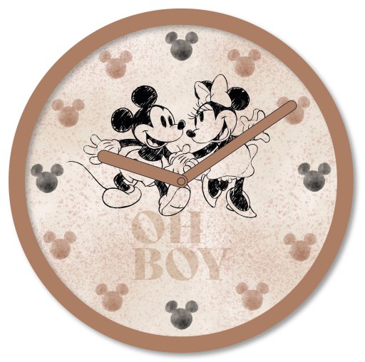 Detské nástenné hodiny Mickey Mouse a Minnie 25,4