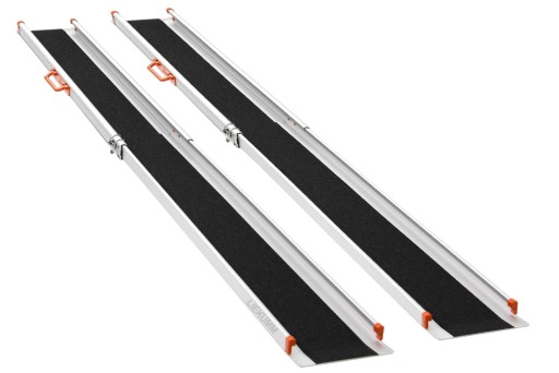 2 РАЗДВИЖНЫЕ ПОРТАТИВНЫЕ АЛЮМИНИЕВЫЕ ПАРУППЫ ДЛЯ КОЛЯСОК 244 x 20 см LIEKUMM