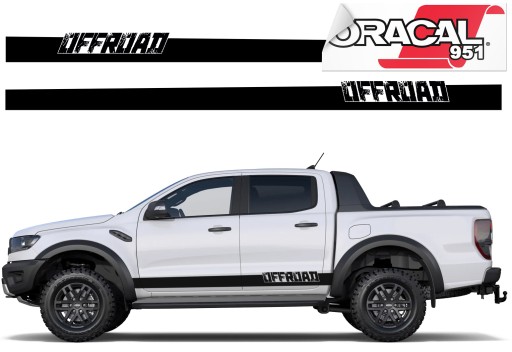 Наклейка декоративна смуга OFFROAD 290x17cm велика 951