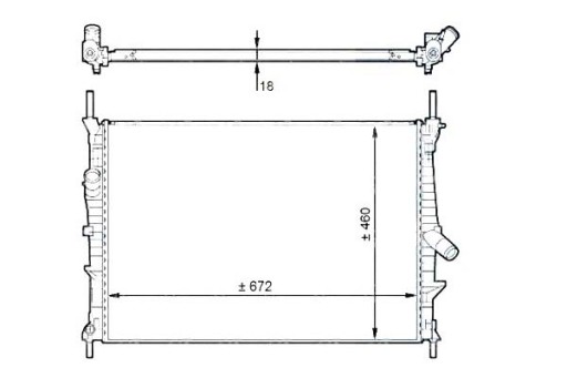 58441 - Водяной охладитель nrf ford transit 2.4 tdci