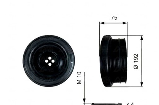 GAT-TVD1050A-ZS1 - ШКИВ ВАЛА ВОРОТ 11237788611 11238511371 112