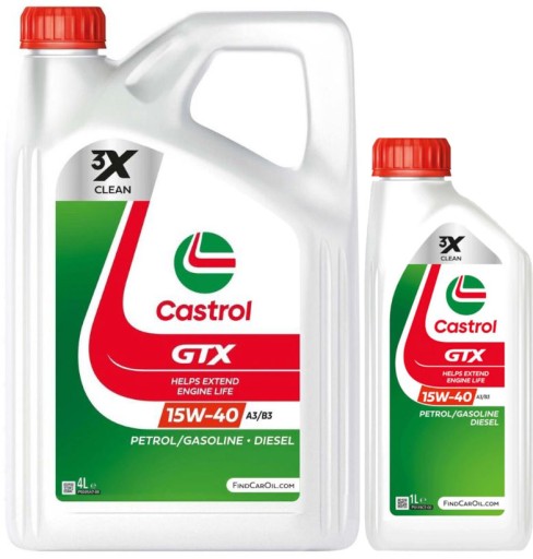 Моторное масло castrol gtx 15w40 a3/b4 5л