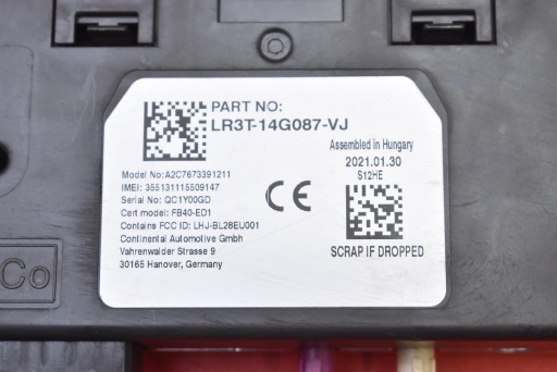 control unit module BLUETOOTH LR3T-14G087-VJ FORD TRANSIT CUSTOM MK1 LIFT 17-21