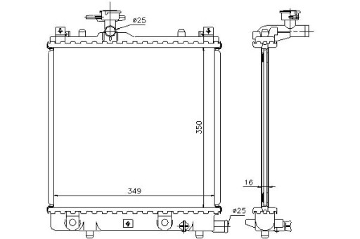 64175A/NIS - Радиатор двигателя nissan suzuki wagon r+ 1.0/1.2