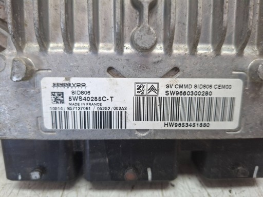 Centralina Motore 5WS40285C-T 9653451880 9660300280 CITROEN PEUGEOT 1.4 HDI