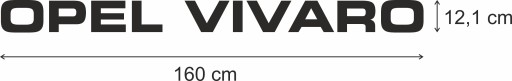 Наклейка OPEL VIVARO, 160см