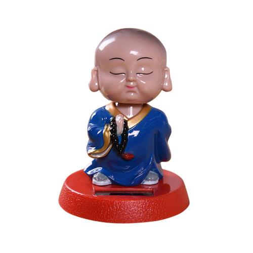 2021 солнечная энергия Прекрасный мультфильм монах качающаяся голова в