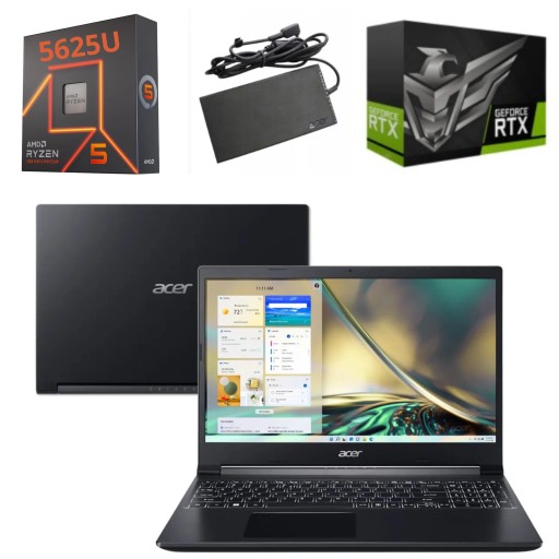 Acer Aspire 7 A715 AMD Ryzen 5 5625U 16GB 1024GB-SSD W11 GW12 RTX3050 144Hz