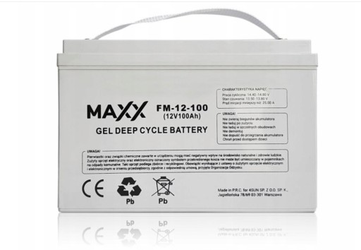 Гелева батарея maxx 12-fm-100 12v 100ah гелева фотоелектрична 30кг