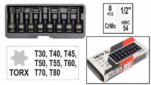 НАБОР ТОРЦЕВЫХ КЛЮЧЕЙ TORX YATO