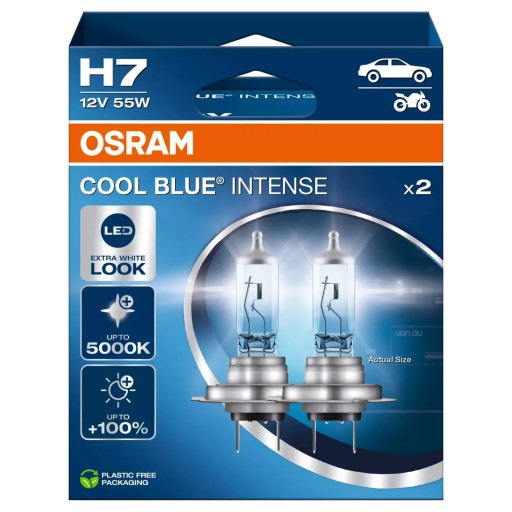 H7 Osram Cool Blue Intense 5000K Led Extra White Look Duo Box