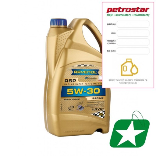 RAVENOL RSP RACING SUPER PERFORMANCE 5W30 USVO 5л