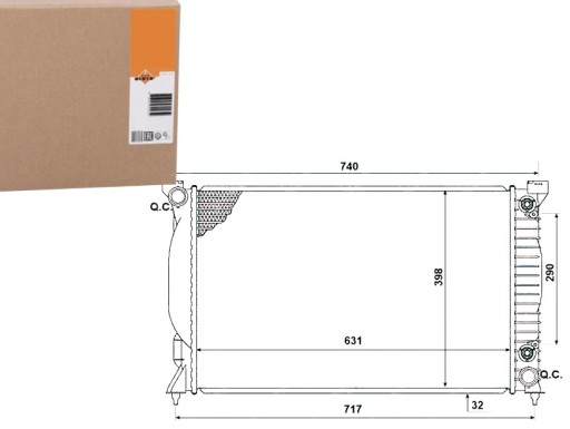 NRF53958(EXT) - РАДИАТОР NRF VW A4 2.4 01-04 NRF