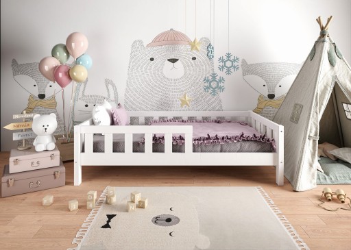 Дерев'яне ліжко Lackimeble LUNA TIAN 120 х 200 см біле