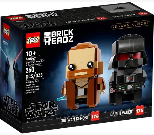 LEGO BrickHeadz Obi-Wan Kenobi i Darth Vader 40547