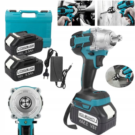 АКУМУЛЯТОРНИЙ УДАРНИЙ ГАЙКОВОРОТ ДЛЯ MAKITA 3200RPM 650NM АКУМУЛЯТОРНИЙ 21V