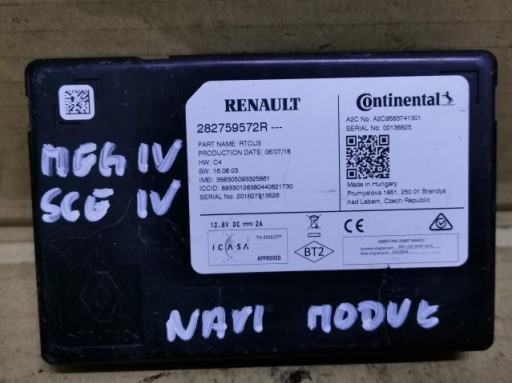 module navigation devices RENAULT MEGANE IV 282759572R