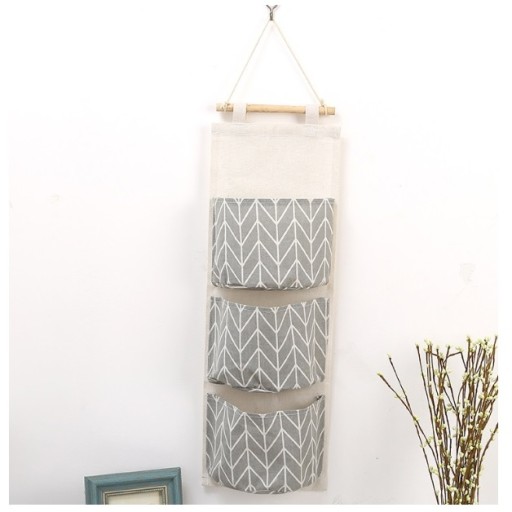 Підвісний контейнер для іграшок 20 х 62 см відтінки сірого