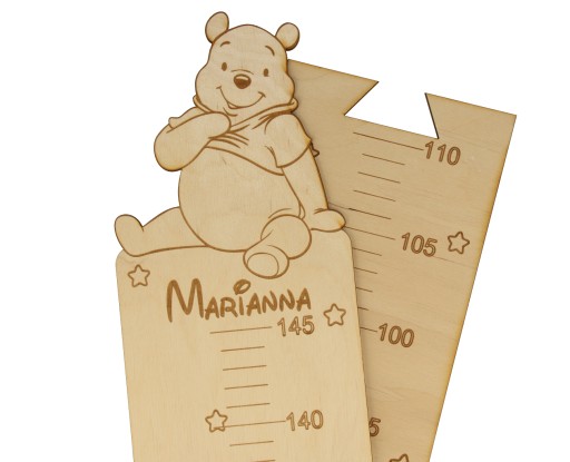 Дерев'яна таблиця висоти для стіни