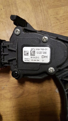 PEDAL potentiometer Gas OPEL INSIGNIA 13237356 DH