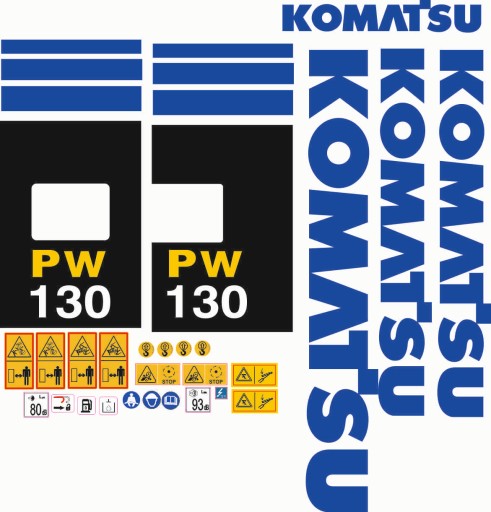Наклейки Komatsu PW 130
