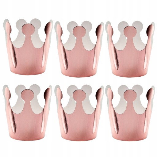 Паперова корона з рожевого золота 6 шт.