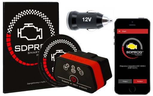 Зарядний пристрій Vgate iCar2 OBD2 SDPROG WIFI